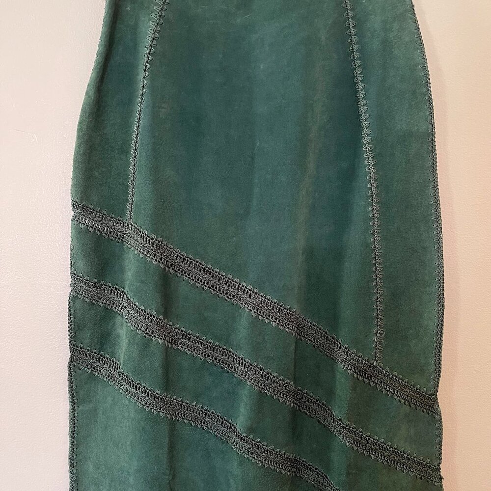 Idi By Mathew Green Suede Leather Skirt